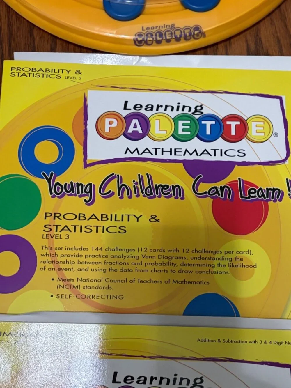 Math Level 3- Learning Palette Set 2 Bases & 5 Card Packs Grades Set E